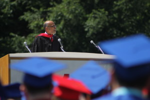 Superintendent Robert Copeland delivers graduation speech to the class of 2015.