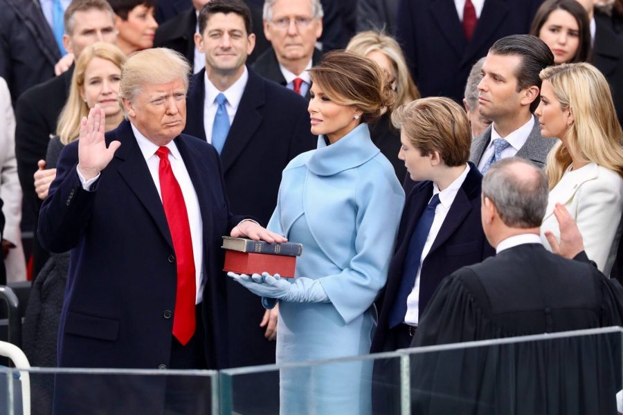 Trump was sworn into office on Jan. 20, 2017.