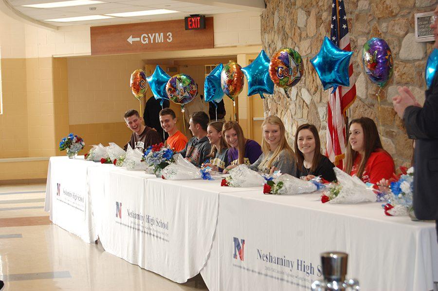 Student athletes sign national letters of intent on Feb. 3.