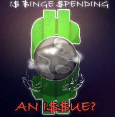 Image portraying the Earth taken over by a dollar sign, symbolizing money, designed by Veronica Kamysheva
